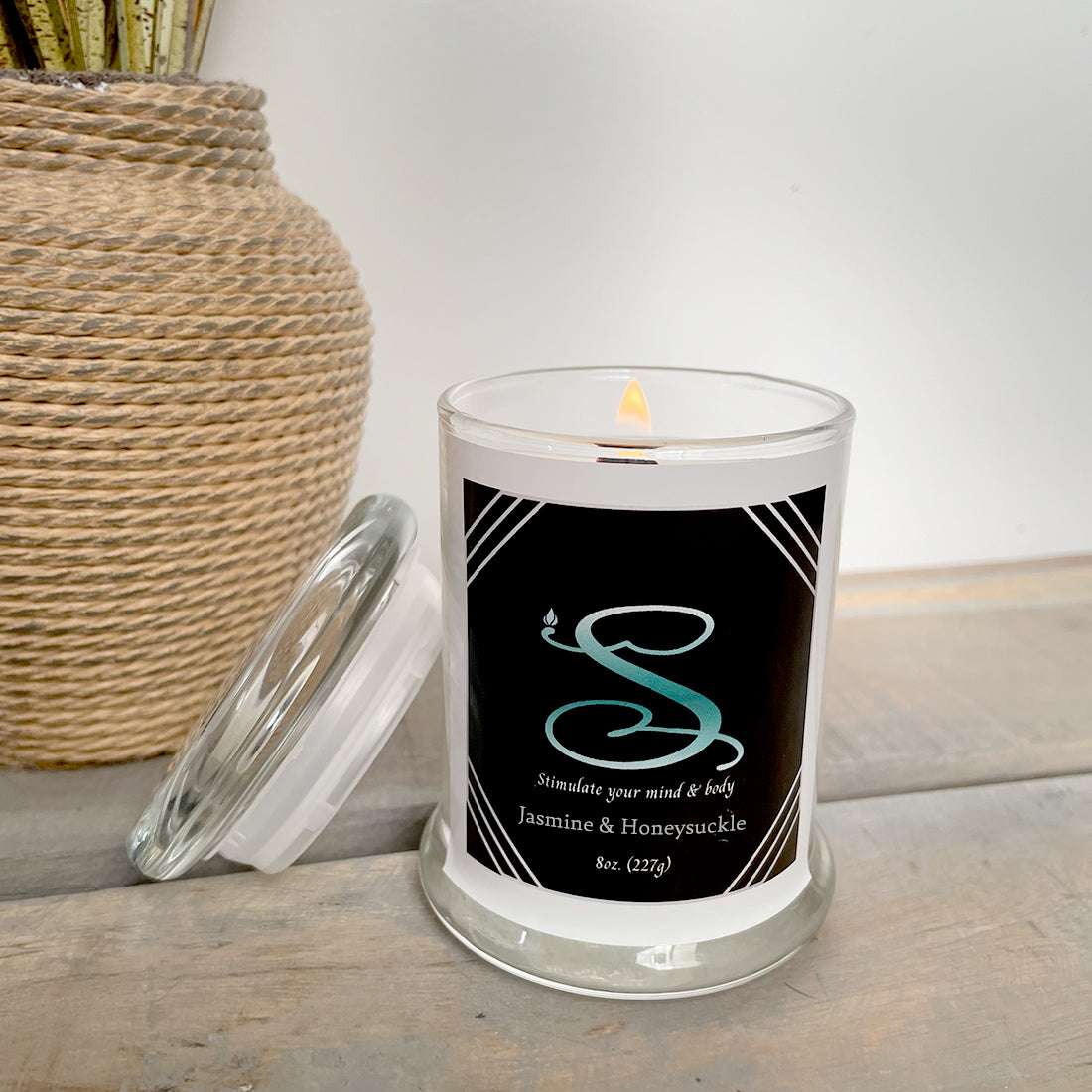 8 oz. Jasmine & Honeysuckle Massage Oil Candle